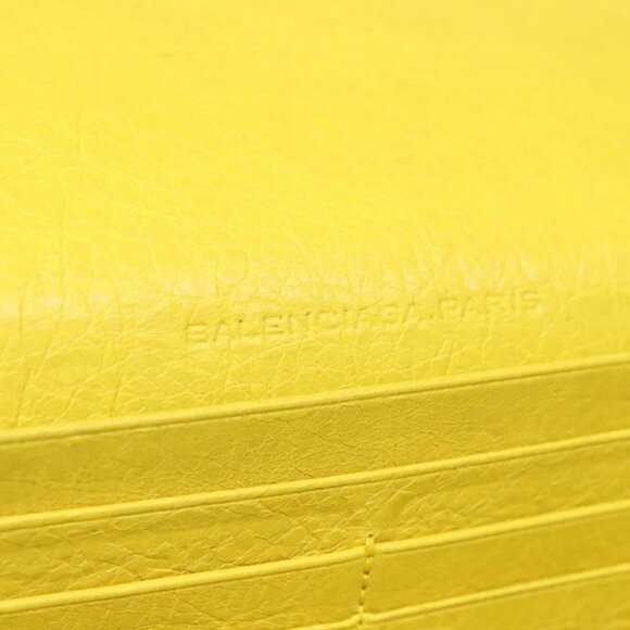BALENCIAGA Long Wallet Leather Yellow 233599 Auth SW1010 - Picture 12 of 16